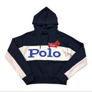 Polo Ralph Lauren R-39 Women’s Navy Patch Sweatshirt Hoodie Size XS